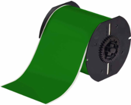 Indoor/Outdoor Vinyl Labels 4 Inch x 100 ft, Green, Permanent Acrylic, Gloss