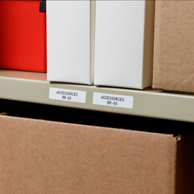 Vinyl Labels 0.5 Inch W x 100 ft L - Outdoor Use, Permanent Adhesive