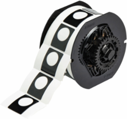 1.5 Inch H x 1.2 Inch W Raised Panel Polyester Labels, Roll of 200, Black