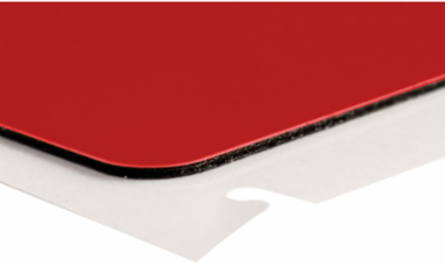 Raised Panel Polyester Push Button Labels, 1.5 Inch H x 1.2 Inch W, Red, 200 Labels