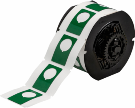 Raised Panel Polyester Labels 1.9 Inch H x 1.2 Inch W, Roll of 180, Green