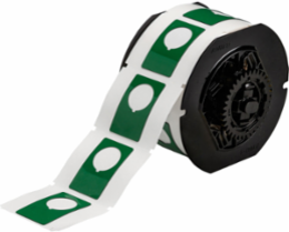 Raised Panel Polyester Labels 1.9 Inch H x 1.2 Inch W, Roll of 180, Green