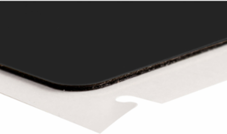 Black Raised Panel Polyester Labels, 1 Inch H x 2 Inch W, 300 Count
