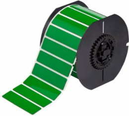 Raised Panel Polyester Labels, 0.75 Inch H x 3 Inch W, Roll of 375, Green