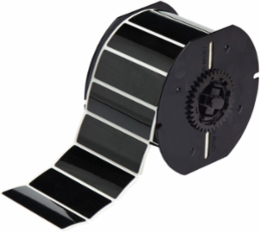 Raised Panel Polyester Labels, 1 Inch x 3 Inch, Roll of 300, Black