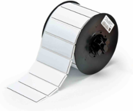 Raised Panel Polyester Labels, 1 in H x 3 in W, Roll of 300 Labels, White