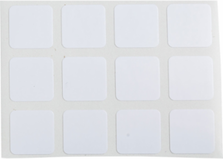 Polyester Labels 0.5 Inch x 0.5 Inch, Glossy White, Thermal Transfer, 5000 Count