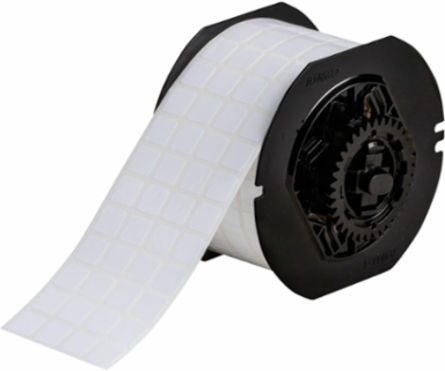 Polyester Labels 0.5 Inch x 0.5 Inch, Glossy White, Thermal Transfer, 5000 Count