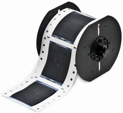 PermaSleeve Black Wire Marking Sleeves, 1.5 Inch Dia x 2 Inch W, Roll of 150