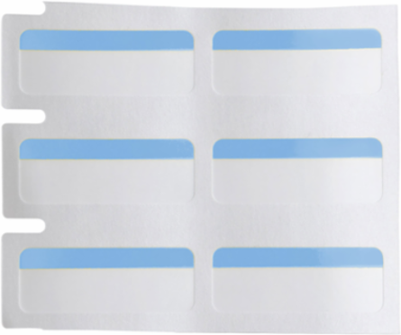 B-494 Color Polyester Labels 0.375 Inch H x 1 Inch W, Chemical Resistant, 1500/Roll
