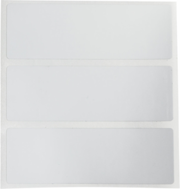 Glossy Metallized Polyester Labels, 1" H x 3" W, Permanent Adhesive, Roll of 1500