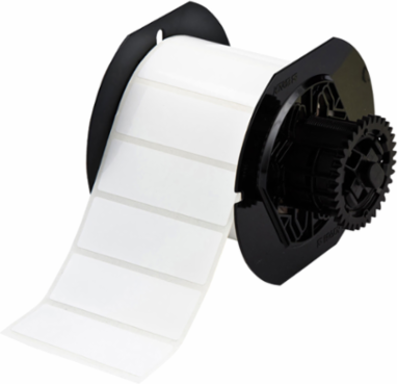 Permanent Polyester Labels, 1 Inch H x 3 Inch W, Glossy White, Thermal Transfer Printable
