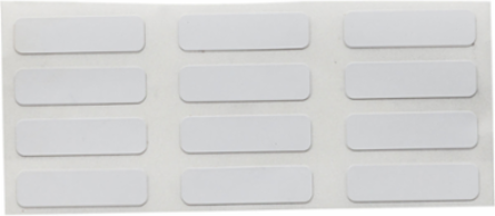 Polyvinyl Fluoride Labels 0.25 Inch H x 0.9 Inch W, White, 5000 Quantity