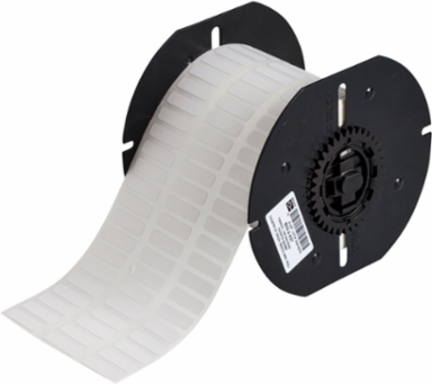 Polyvinyl Fluoride Labels 0.25 Inch H x 0.9 Inch W, White, 5000 Quantity