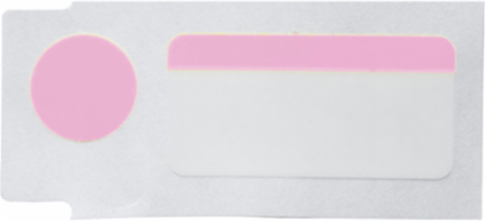 Color Polyester Labels 0.5 Inch H x 1 Inch W Pink/White, 1500/Roll