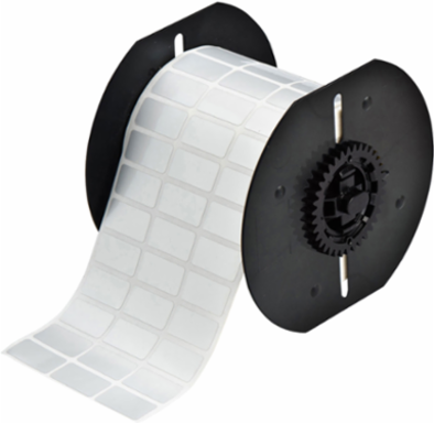 Polyester Labels 0.5 Inch H x 1 Inch W, Roll of 5000, Silver, Permanent Adhesive