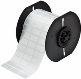 Polyester Labels 0.5 Inch H x 1 Inch W, Roll of 5000, Silver, Permanent Adhesive