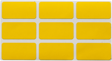 Polyvinyl Fluoride Labels, 0.5 Inch H x 1 Inch W, Yellow, 5000 Labels/Box