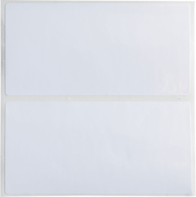 Glossy Polyester Labels, 2 Inch H x 4 Inch W, ToughBond Material, 750 Labels/Box