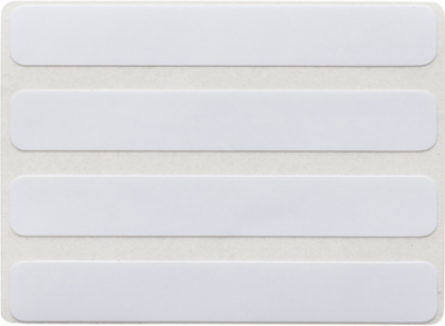 White Polyester Labels, 0.25 Inch H x 1.75 Inch W, Permanent Acrylic, 5000 Labels/Box