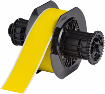 Polyvinyl Fluoride Labels 1.5 Inch x 85 ft, Yellow, Flame-Retardant