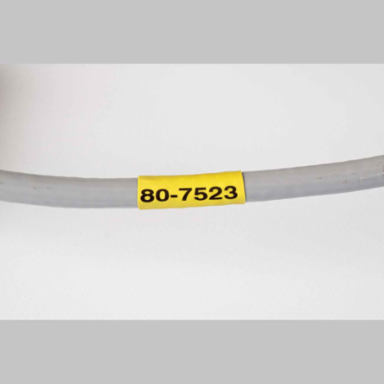 PermaSleeve Chemical-Resistant Wire Marking Sleeves, 0.125 Inch Dia x 2 Inch W, Black