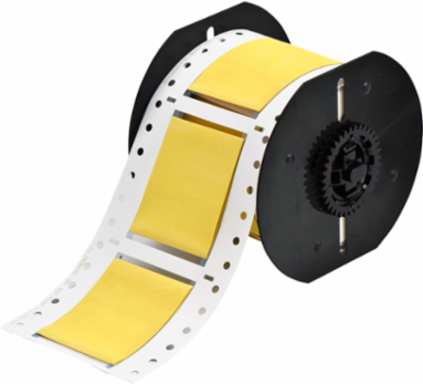 PermaSleeve Wire Marking Sleeves, 1.5 Inch Dia x 2 Inch W, Roll of 150, Yellow