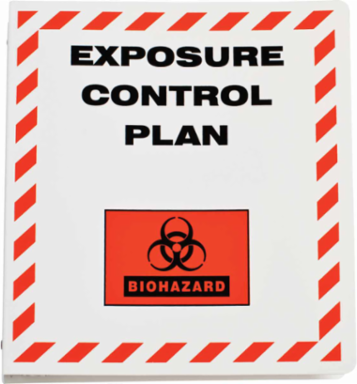 Exposure Control Plan Binder, 11" H x 2" D, Black/Orange on White