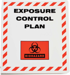 Exposure Control Plan Binder, 11" H x 2" D, Black/Orange on White