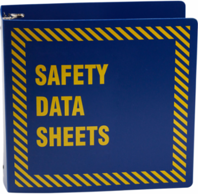 3 Inch Blue Material Safety Data Sheet (MSDS) Binder, Polyethylene, 600 Sheets