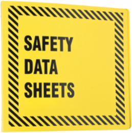 3 Inch Yellow MSDS Binder, 11 Inch Height, 600 Sheets Capacity