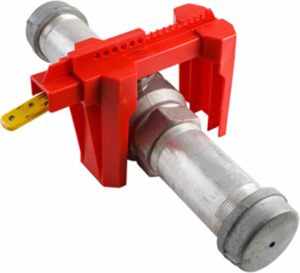 Large Ball Valve Lockout Device, Blue Pipe Diameter Range: 2 to 8 in