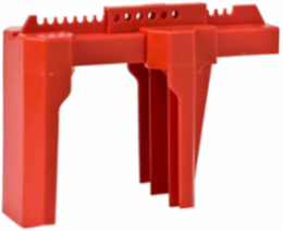 Large Ball Valve Lockout Device, Red Pipe Diameter Range: 2 to 8 in