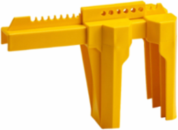 Large Ball Valve Lockout Device, Yellow Pipe Diameter Range: 2 to 8 in