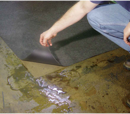 Barrier Spill Mat 36 Inch x 100 Ft, Medium Weight, Polypropylene, Universal