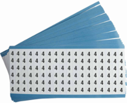 Cable Markers, Glossy Vinyl, Black on White, 3.5 in x 0.5 in, 25 Pack