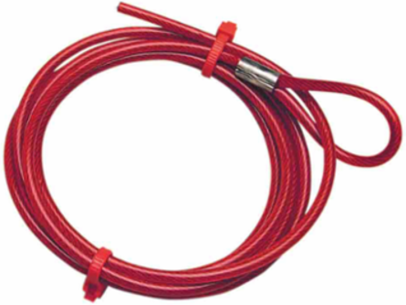 Plastic-Coated Steel Cable 6', Red