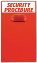 Security Procedure Clipboard, Red