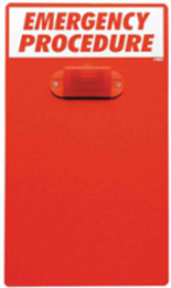 Emergency Procedure Clipboard, Red