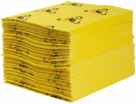 BrightSorb Chemical Absorbent Pads, Light Weight, 15 Inch x 19 Inch, 28 Gallon Capacity