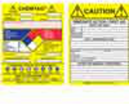 CHEMTAG Inserts, CHEMICAL NAME: TRADE NAME: CHEMICAL APPEARANCE: CAS NO: