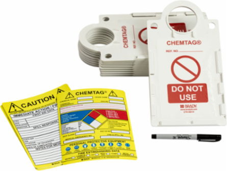 CHEMTAG Kit, (10) Holders, (10) Inserts, Pen