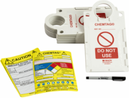CHEMTAG Kit, (10) Holders, (10) Inserts, Pen