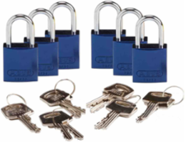 ABUS Compact Aluminum Padlocks - 6-Pin Cylinder, 1 in. Shackle Clearance, Keyed Alike
