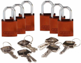 ABUS Compact Aluminum Padlocks - 6-Pin Cylinder, 1 in. Shackle Clearance, Keyed Alike