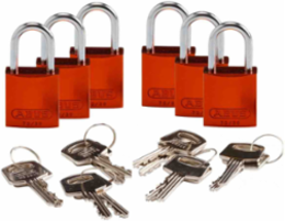 ABUS Compact Aluminum Padlocks - 6-Pin Cylinder, 1 in. Shackle Clearance, Keyed Alike
