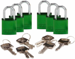 ABUS Compact Aluminum Padlocks - 6-Pin Cylinder, 1 in. Shackle Clearance, Keyed Alike