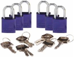 ABUS Compact Aluminum Padlocks - 6-Pin Cylinder, 1 in. Shackle Clearance, Keyed Alike