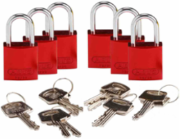 ABUS Compact Aluminum Padlocks - 6-Pin Cylinder, 1 in. Shackle Clearance, Keyed Alike