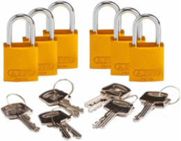 ABUS Compact Aluminum Padlocks - 6-Pin Cylinder, 1 in. Shackle Clearance, Keyed Alike